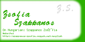 zsofia szappanos business card